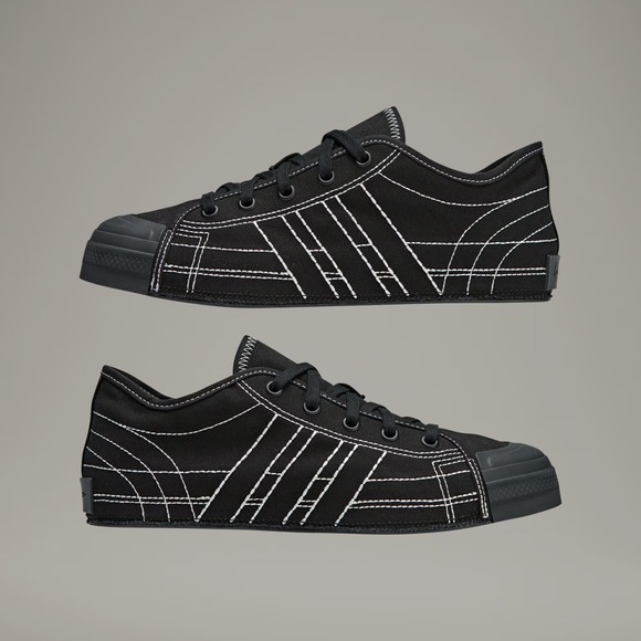 adidas Y3 Nizza Low Lace Up Mens Black Sneakers Casual Shoes IF2041 Size 10 NEW - Picture 7 of 10